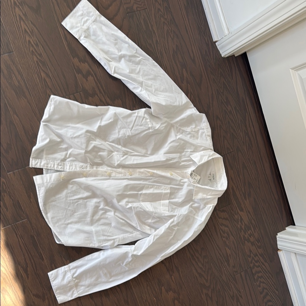 J Crew Women's White fitted button down